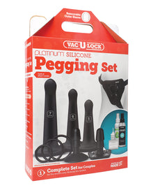  Vac-U-Lock Silicone Pegging Set - Black
