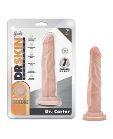 Blush Dr. Skin Silicone Dr. Carter 7.5" Dildo - Vanilla