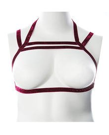  Gender Fluid Sugar Coated Harness - S-L Raspberry Glitter