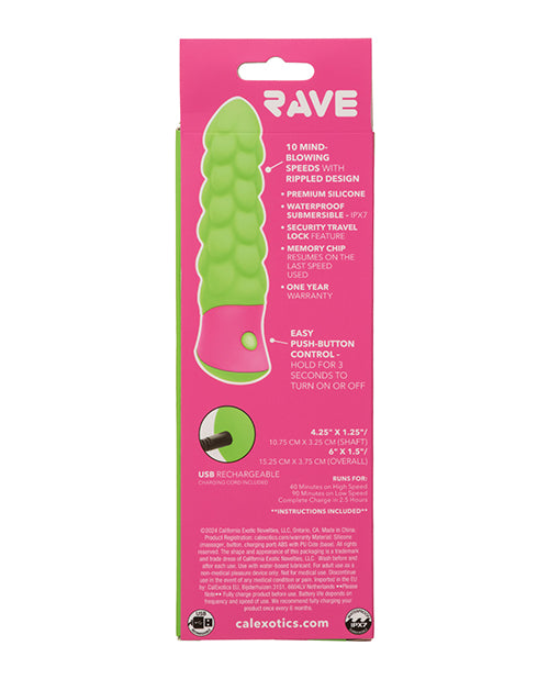 Rave Ripple Vibrator - Green/Pink