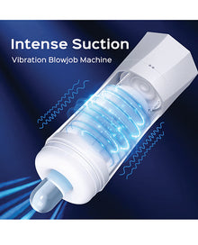  Sky Intense Suction & Vibration Blowjob Machine - White