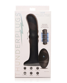  ThunderPlugs Sliding Shaft Silicone Vibrator w/Remote - Black