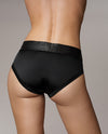 Shots Ouch Vibrating Strap On High-Cut Brief - Black XS/S