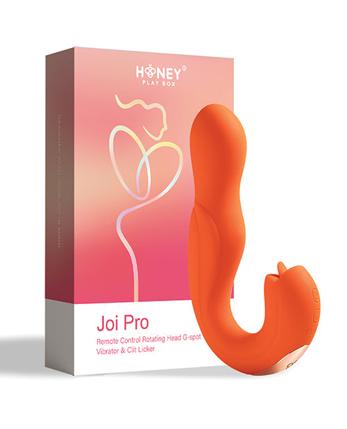 Joi Pro Rotating Head G-Spot Vibrator & Clit Licker w/Remote - Orange