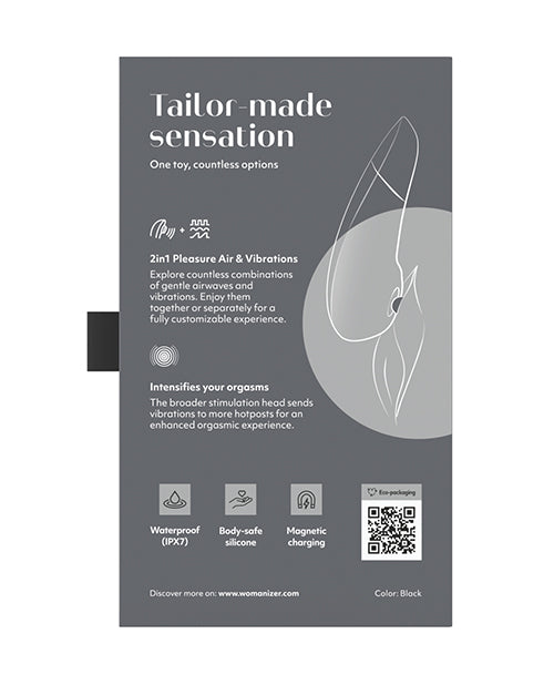 Womanizer Enhance 2 in 1 Pleasure Air & Vibrations - Black