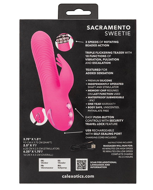 California Dreaming Sacramento Sweetie  Vibrator & Rotating Stimulator