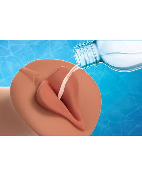 PDX Extreme Wet Pussies Super Luscious Lips XXL Stroker - Brown