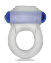 Hunky Junk Revring Cock Ring w/Vibe - Clear w/Blue Vibe