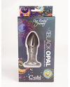 Cristal Black Opal Anal Glass Dildo Vibe - Gun Metal