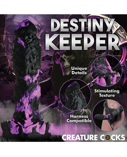 Creature Cocks Grim Silicone Dildo - Black/Purple