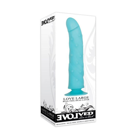 Evolved Love Large Dildo - Blue