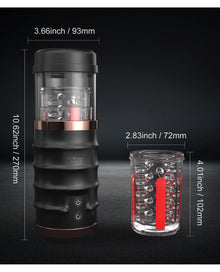  Warrior Auto Thrusting Male Masturbator - Black