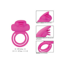  Silicone Rechargeable Dual Clit Flicker Enhancer - Pink
