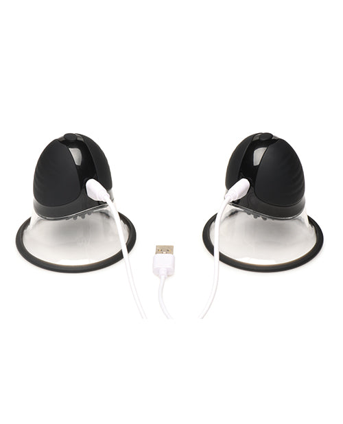 Size Matters 10X Rotating Silicone Nipple Suckers w/4 Attachments - Black