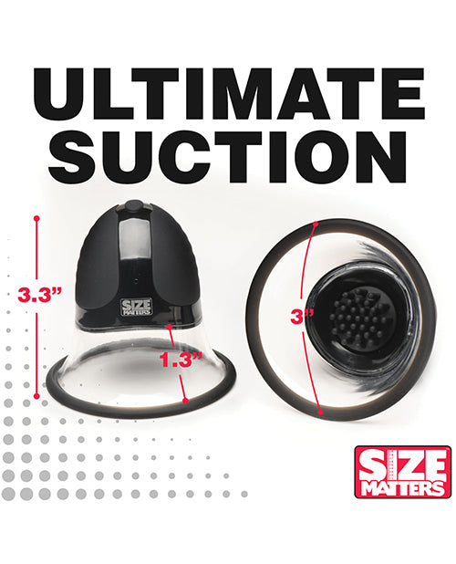 Size Matters 10X Rotating Silicone Nipple Suckers w/4 Attachments - Black