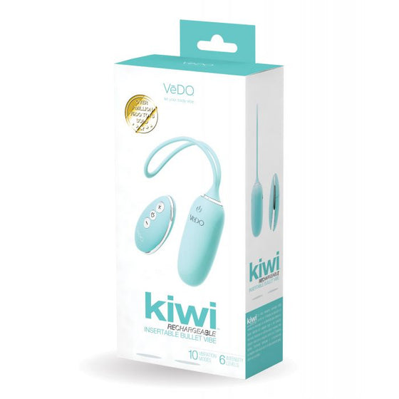 VeDO KIWI Rechargeable Insertable Bullet - Tease Me Turquoise