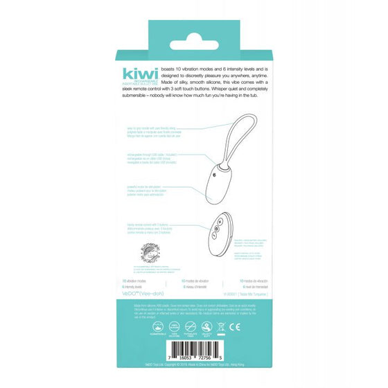 VeDO KIWI Rechargeable Insertable Bullet - Tease Me Turquoise