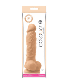  Colours Pleasures 5" Dildo w/Suction Cup - Flesh
