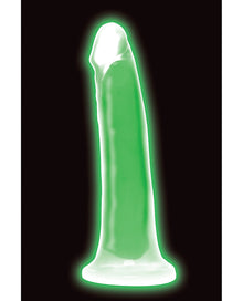  Curve Toys Lollicock 7" Glow In The Dark Silicone Dildo - Green