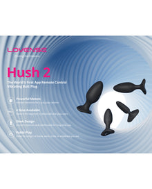 Lovense Hush 2 1" Butt Plug - Black
