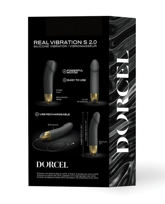 Dorcel Real Vibration S 6" Rechargeable Vibrator 2.0 - Gold