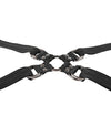 Sportsheets Velvet Noir Adjustable Hog Tie & Cuff Set - Black