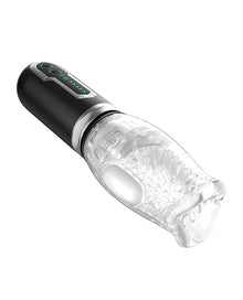  Thrusting, Rotating & Vibrating Oral Sex Masturbator - Black