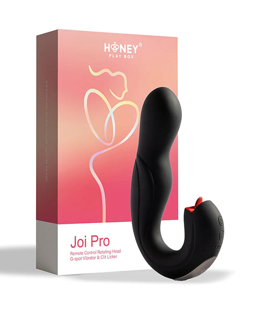 Joi Pro Rotating Head G-Spot Vibrator & Clit Licker w/Remote - Black