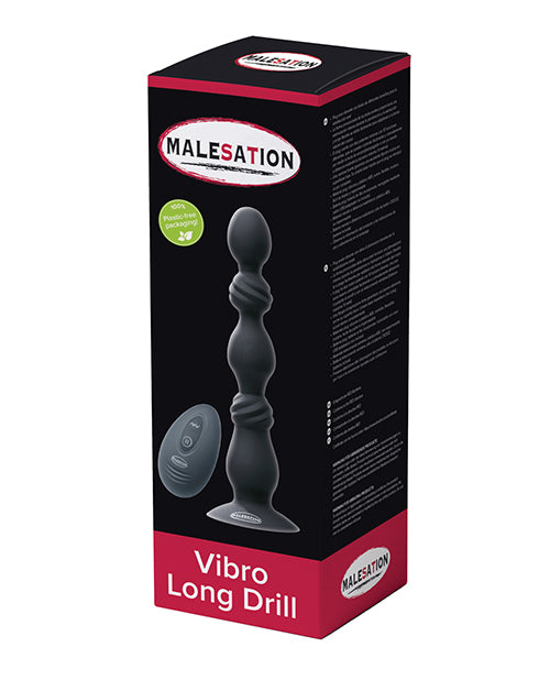 Malesation Vibro Long Anal Drill - Black