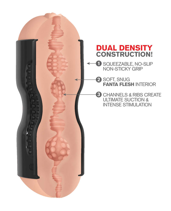 Pipedream Extreme Toyz Tight Grip Dual Density Squeezable Strokers - Pussy & Ass