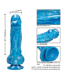  Twisted Love Twisted Silicone Dong - Blue