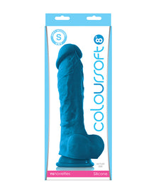  ColourSoft 8" Soft Dildo - Blue