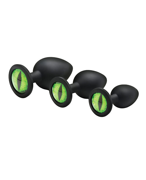 Creature Cocks - Creature Eyes Green Eye Silicone Butt Plug Set