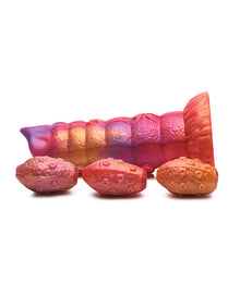  Creature Cocks Nymphoid Ovipositor Silicone Dildo w/Eggs - Multi Color