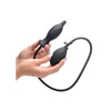 Master Series Dark Inflator Inflatable Silicone Anal Plug - Black