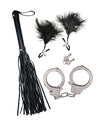 Bondage by Nasstoys Whip & Cuff Set  - Black