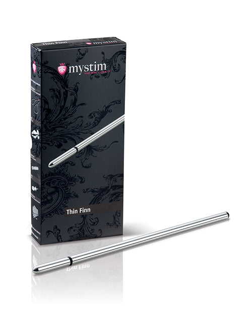 Mystim Thin Finn eStim Urethral Sound - Silver