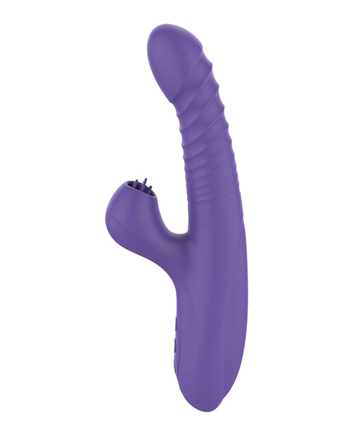 Omega Multi  Function Warming Head Rabbit Vibe - Purple