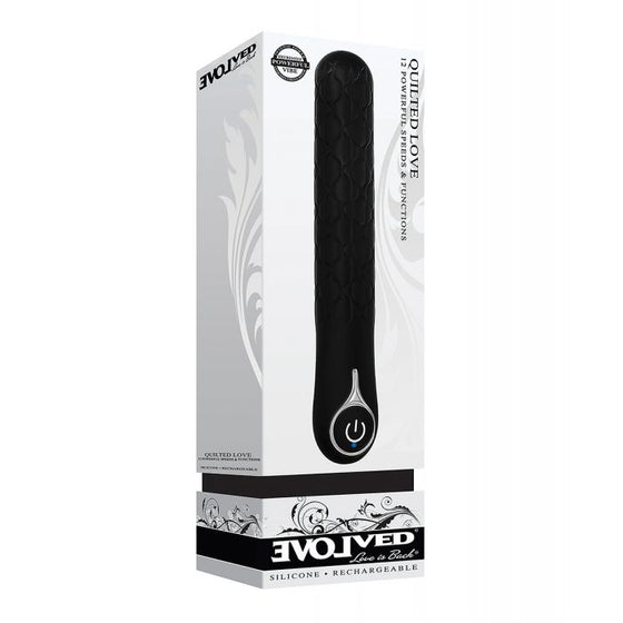 Evolved Quilted Love Rechargeable Vibrator - Black