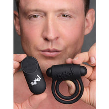  Bang! Vibrating Cock Ring & Bullet w/Remote Control - Black
