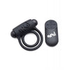 Bang! Vibrating Cock Ring & Bullet w/Remote Control - Black