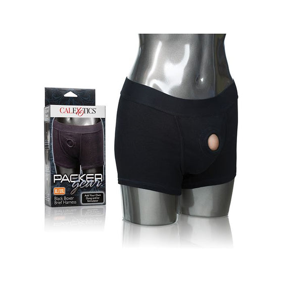 Packer Gear Boxer Brief Harness XL/2XL - Black