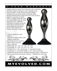  Evolved Joy Sticks 2 pc Plug Set - Black/Chrome