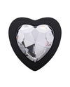 Gemsations 3 pc 2.75" & 3.15" & 3.7" Silicone Bling Bling Heart Butt Plug Training Set - Black