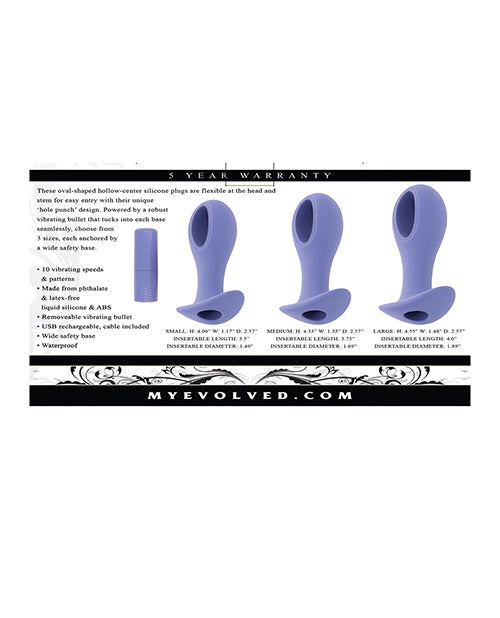 Evolved Hole Punch Anal Plug Set - Purple Set of 3