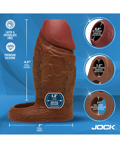 Curve Toys Jock Silicone Penis Extension Sleeve - Dark