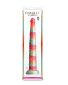 Colours Stacked 12" Dildo - Red/Gold