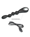 Pretty Love Federer Vibrating Beaded Anal Probe - Black