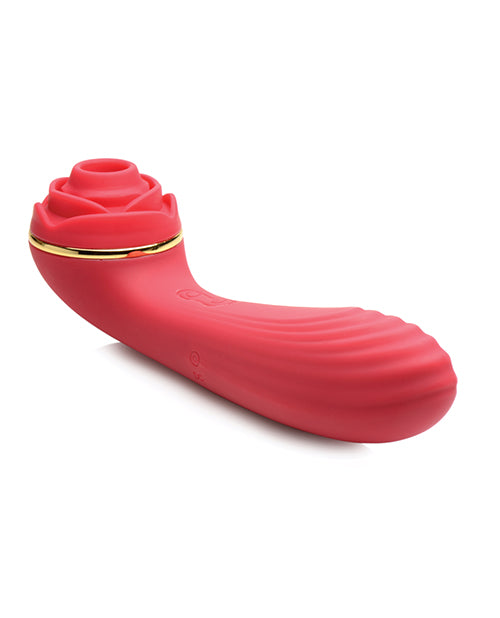 Inmi Bloomgasm Passion Petals Rose 10X Suction & Vibrator - Red