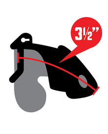  Lockmaster 3.5" Side Lock See Thru Chastity Cage - Clear